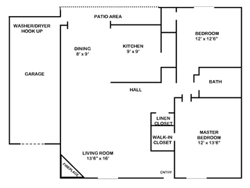 Minnewawa Apartments 2 bedroom 1 bathroom