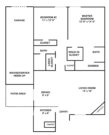 Minnewawa Apartments 2 bedroom 2 bathroom